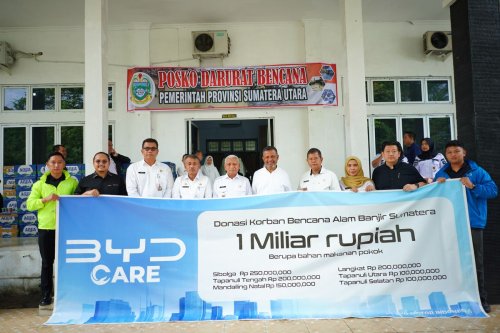 BYD Sumbang Rp 1 Miliar, Bantuan untuk Korban Banjir di Sumatera