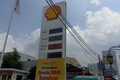 Papan Harga Rp 0, Stok BBM di SPBU Shell Masih Kosong