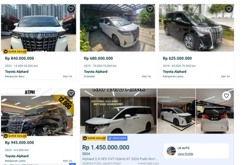 Toyota,  Toyota Alphard, Toyota Alphard, Mengapa Harga Toyota Alphard Bekas Turun Hingga Rp 200 Juta?