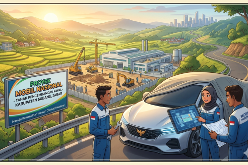Menhan Sjafrie Tinjau Proyek Mobil Listrik Nasional di Subang