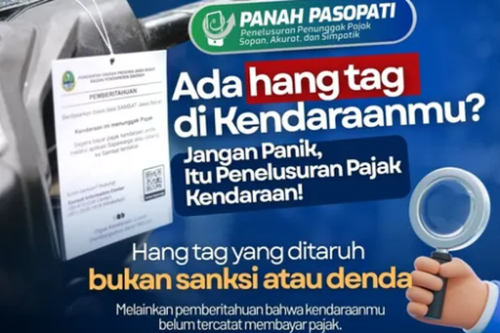 Jabar Pasang Hang Tag pada Kendaraan Penunggak Pajak