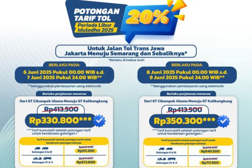 Diskon Tarif Tol Berakhir Hari Ini Pukul 24.00 WIB, Cek Rinciannya