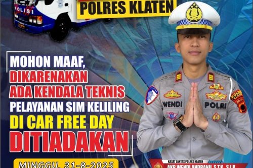 Layanan SIM Keliling Klaten Diliburkan, Alasan Ada Kendala Teknis