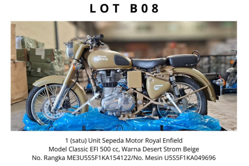Bea Cukai Mau Lelang 60 Unit Motor Royal Enfield
