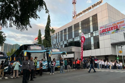 Honda, Ribuan Pengguna Motor Honda Berangkat Mudik Bareng