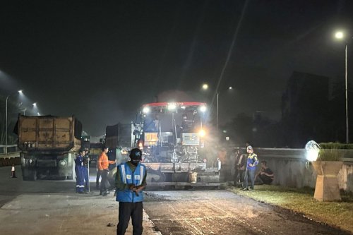 Cek Titik Lokasi Pekerjaan Jalan di Tol Jagorawi