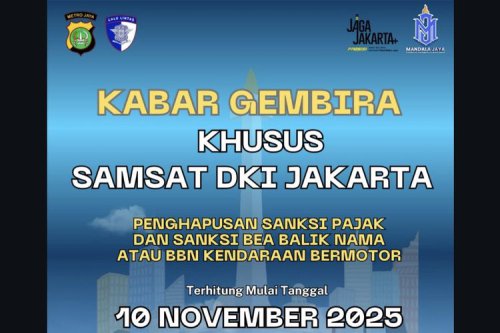 Update Provinsi yang Gelar Pemutihan Pajak Kendaraan di November 2025
