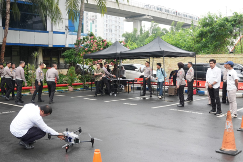 Uji Coba Drone Korlantas Polri untuk Investigasi Kecelakaan Lalu Lintas