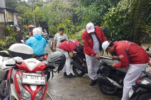 Banjir di Bali, Bengkel Resmi Motor Honda Kasih Servis dan Oli Gratis
