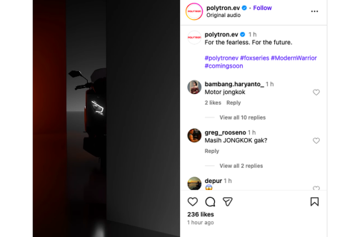 Polytron Sebar Teaser Motor Listrik baru, Fox 350?