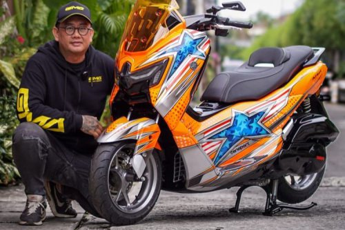 Nmax Turbo Berbalut Livery Helm DiSalvo, Kentau Aura Balap