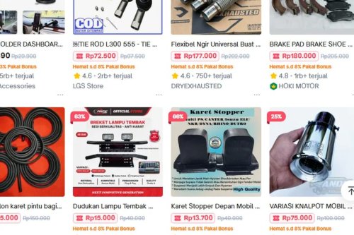 Harga Onderdil Mobil di Online Lebih Murah, Apakah Aman Dibeli?