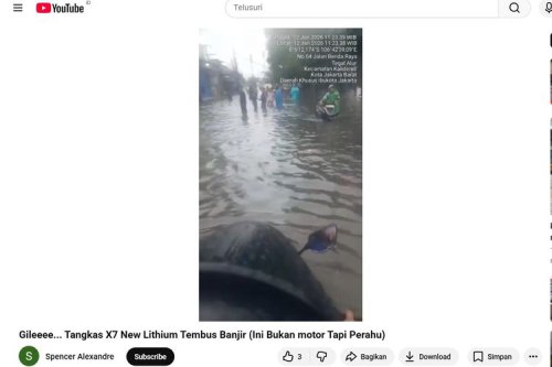 Ketangguhan Motor Listrik Ini Terbukti Saat Terobos Banjir