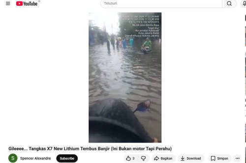 Ketangguhan Motor Listrik Ini Terbukti Saat Terobos Banjir