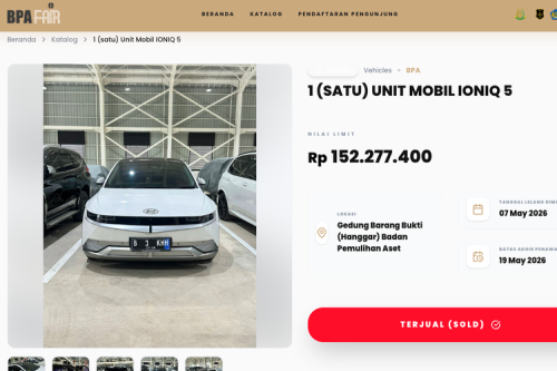 Hyundai, Hyundai Ioniq 5, Hyundai Ioniq, Hyundai Ioniq 5 Bekas Rampasan Negara Dilelang Rp 152 Juta