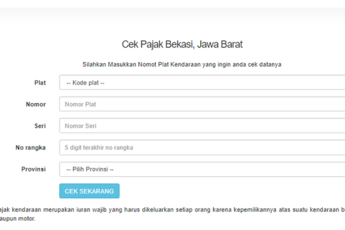 Tutorial Cek STNK dan Pajak Kendaraan via Ponsel