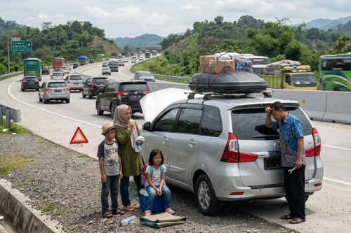 Mobil Bermasalah, Ini Aturan Berhenti Saat One Way di Jalan Tol
