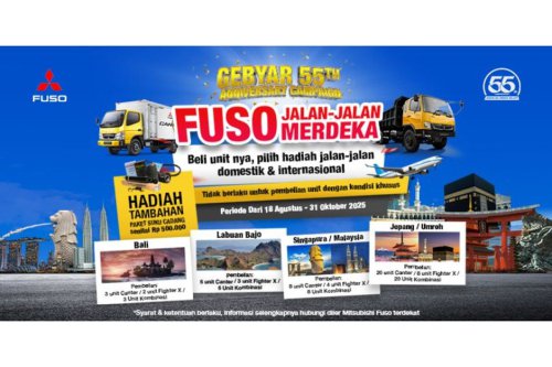 Rayakan 55 Tahun di Indonesia, Mitsubishi Fuso Gelar Program Jalan-Jalan Merdeka untuk Konsumen Setia