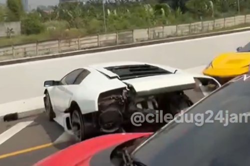 Ini Sanksi Pengemudi Lamborghini yang Tabrak Pembatas Tol di Kunciran