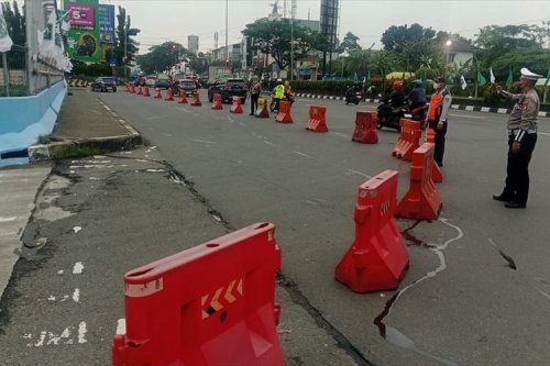 Simak Rekayasa Lalu Lintas di Exit Tol Margonda 1 pada Pagi Hari