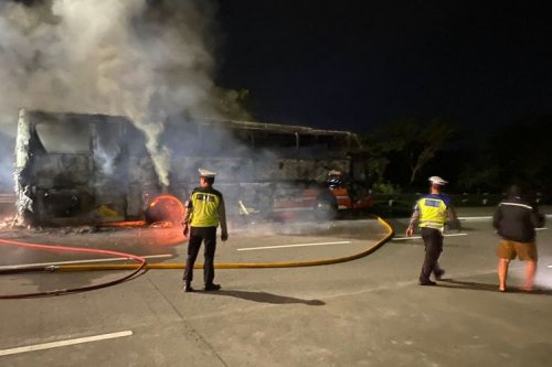 Bus Rosalia Indah Terbakar di Tol Solo Ngawi, Ini Kata Manajemen PO