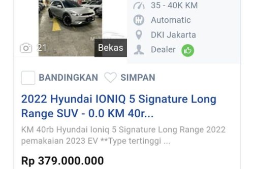 Cek Harga Mobil Listrik Bekas Mei 2026, Mulai Rp 90 Jutaan
