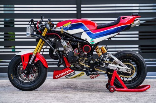Honda, MINI, MotoGP, Honda Grom Disulap Jadi Motor Mini MotoGP, Pakai Mesin 2-Tak