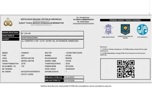 STNK Digital Diklaim Sulit Dipalsukan, Ini Penjelasannya
