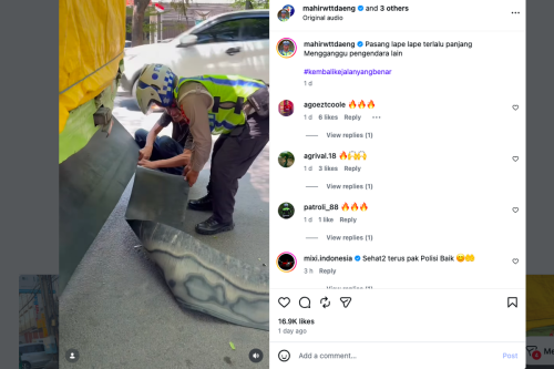 Kepet Truk Terlalu Panjang Akhirnya Digunting Polisi, Ini Alasannya