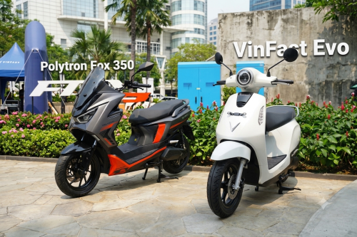 VinFast, Komparasi Motor Listrik VinFast Evo dan Polytron Fox 350
