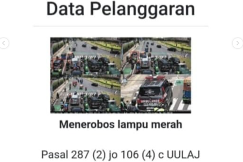 Viral Ambulans Kena ETLE Saat Bawa Pasien, Ini Kata Polisi