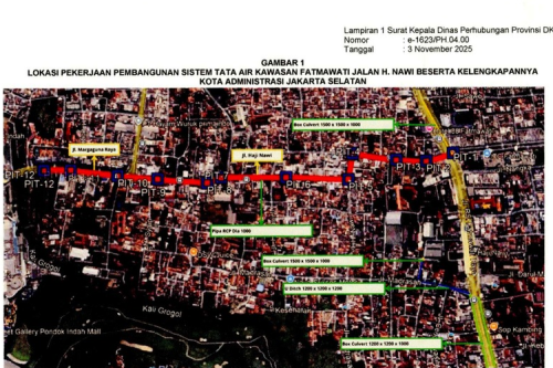 Hindari Jalan Haji Nawi, Ada Pekerjaan Sistem Tata Air