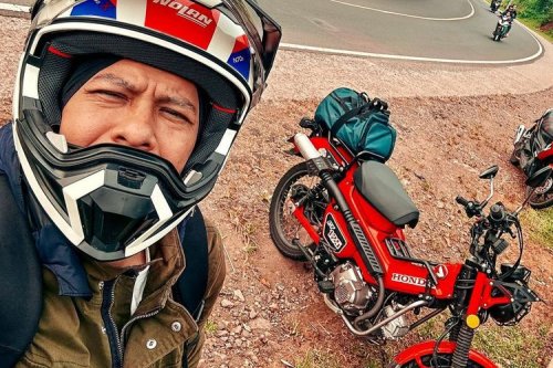 Momen Ariel Noah Solo Touring Naik Vespa 2 Tak Klasik, Jakarta-Bali