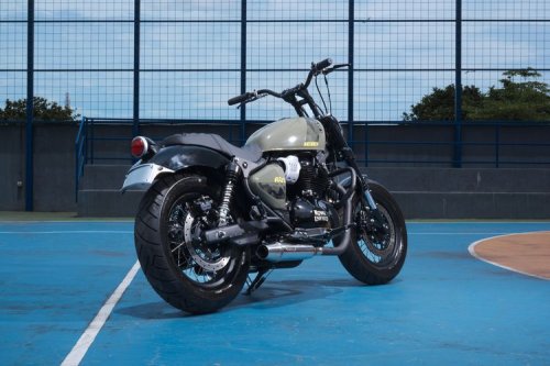 Royal Enfield Shotgun 650 Club Style Racikan Frontwheel Motors