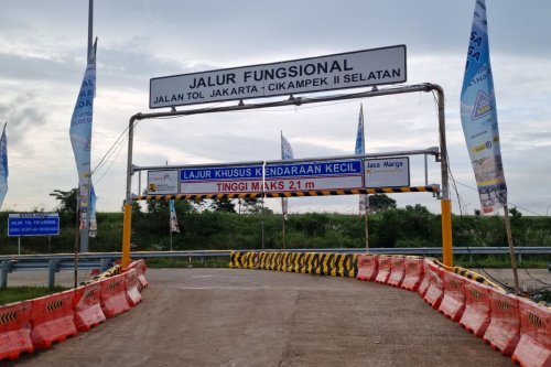 Sambut Arus Balik, Jalur Fungsional Tol Japek II Selatan Dibuka Hari Ini