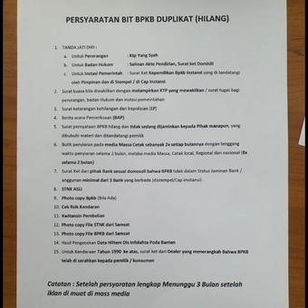 Warganet Keluhkan Sulitnya Mengurus BPKB Hilang, Ada 15 Persyaratan