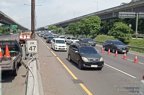 Tol Layang MBZ Arah Cikampek Padat, Berlaku Sistem Buka Tutup