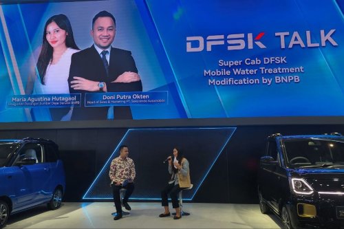 DFSK Gandeng BNPB Tampilkan Super Cab Water Treatment