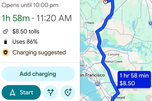Google Maps Hadirkan Fitur Cerdas untuk Perjalanan Mobil Listrik