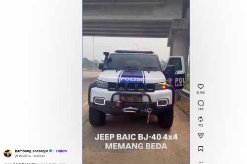 Begini Jadinya kalau BAIC BJ40 Plus Diubah Jadi Mobil Patroli Polisi