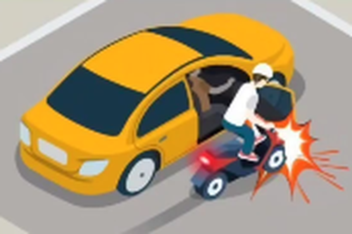 Jangan Asal Buka Pintu Mobil, Pengendara Motor Jadi Korban