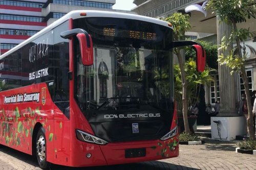 Bus Listrik Trans Semarang Lakukan Uji Coba, Masih Gratis