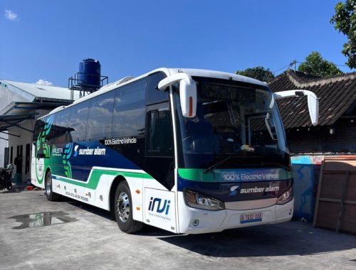 Ini Tantangan Bus AKAP Listrik Sumber Alam Rute Yogya-Bekasi