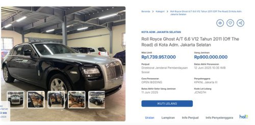 Serbu! Pemerintah Lelang Rolls-Royce 'Murah', Dibuka dengan Harga Segini