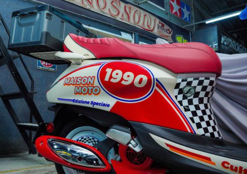 Tampil Beda, Yamaha Grand Filano Ini Dimodifikasi Nuansa Vintage-Rally