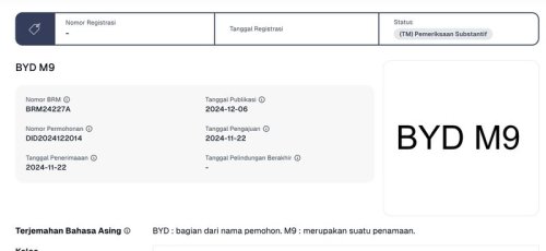 Lebih Murah dari Denza D9, Ini MPV Mewah M9 yang Didaftarkan BYD di Indonesia