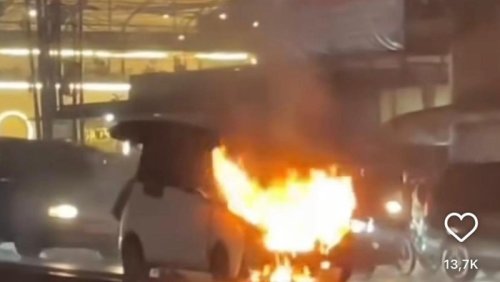 Sebelum Terbakar, Wuling Air EV Sempat Tabrak Kendaraan Lain
