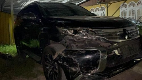 Innova Tabrak Lari Hantam Pajero Sport: Pakai Pelat Palsu, Copot Pelat Dinas
