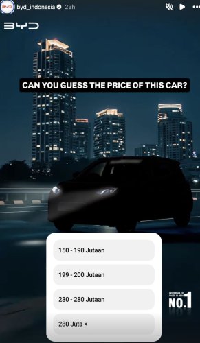 BYD Bikin Tebak-tebakan Harga Mobil Baru, Rp 150 Jutaan atau Rp 280 Juta?
