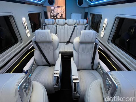 Interior Mercy Sprinter Disulap Karoseri Baze Luxury, Mewahnya Kelewat Batas!
